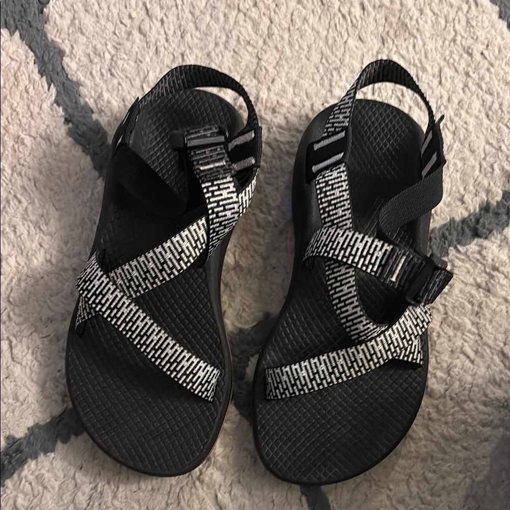 Chaco Black and White Sandals